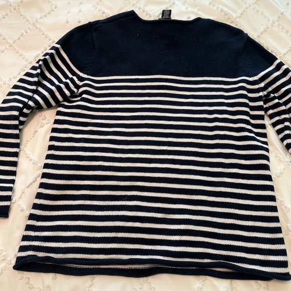 Vintage Norton Studio Striped Nautical Anchor Sweater Size Medium - Picture 2 of 5